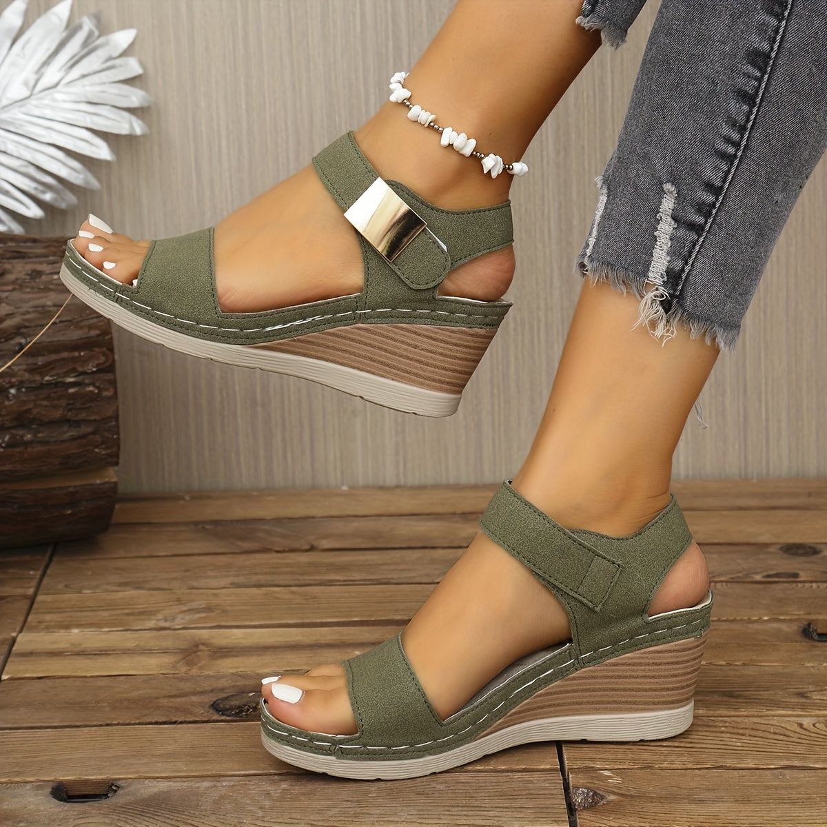 Sandale Elya haute à talon confort de 6 cm