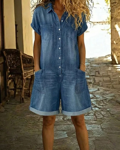 Combishort Capri en Denim