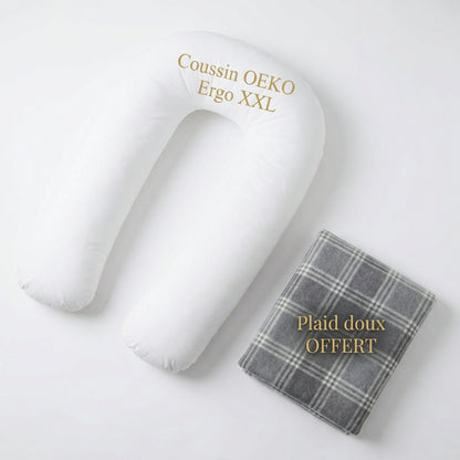 Contenu de l'offre - Coussin OEKO Ergo XXL + Plaid OFFERT