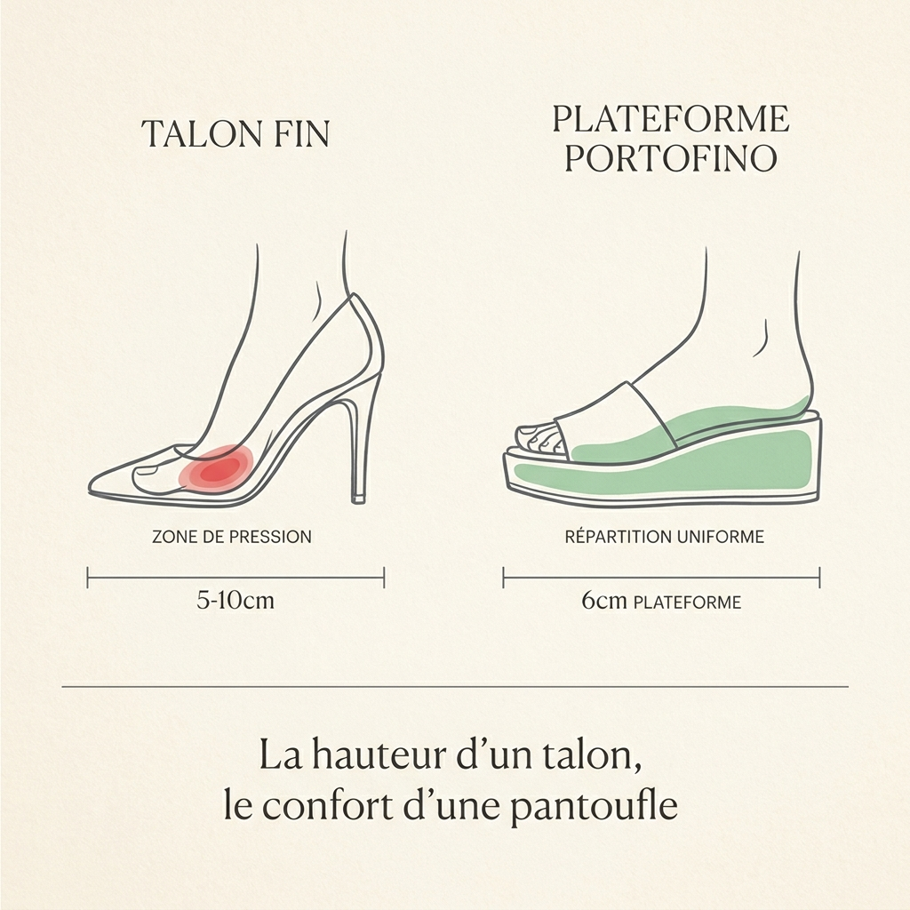 Portofino - plateforme 6 cm
