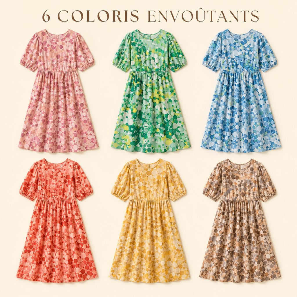 Les 6 coloris de la Robe Liora