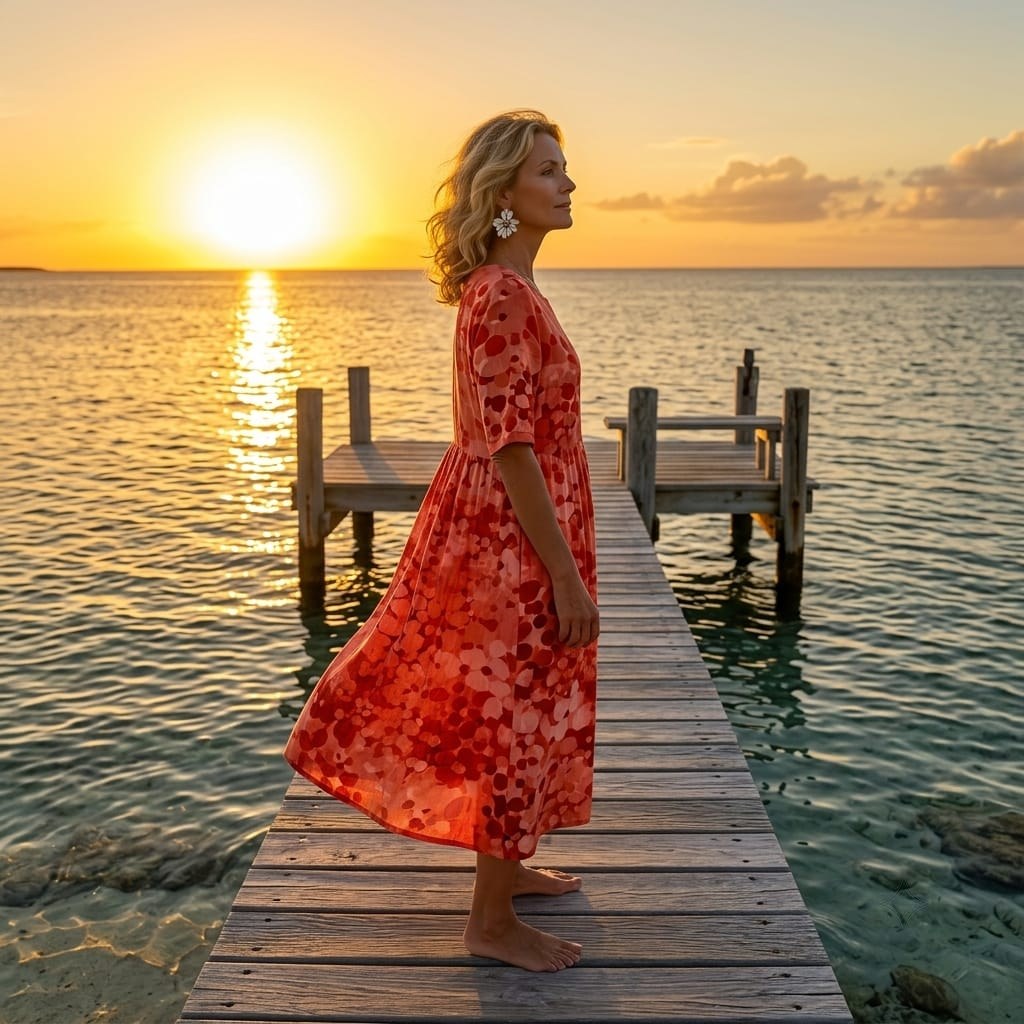 Robe Liora Rouge Mirage