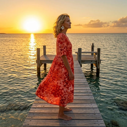 Robe Liora Rouge Mirage
