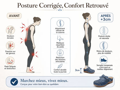 Posture corrigée +3cm