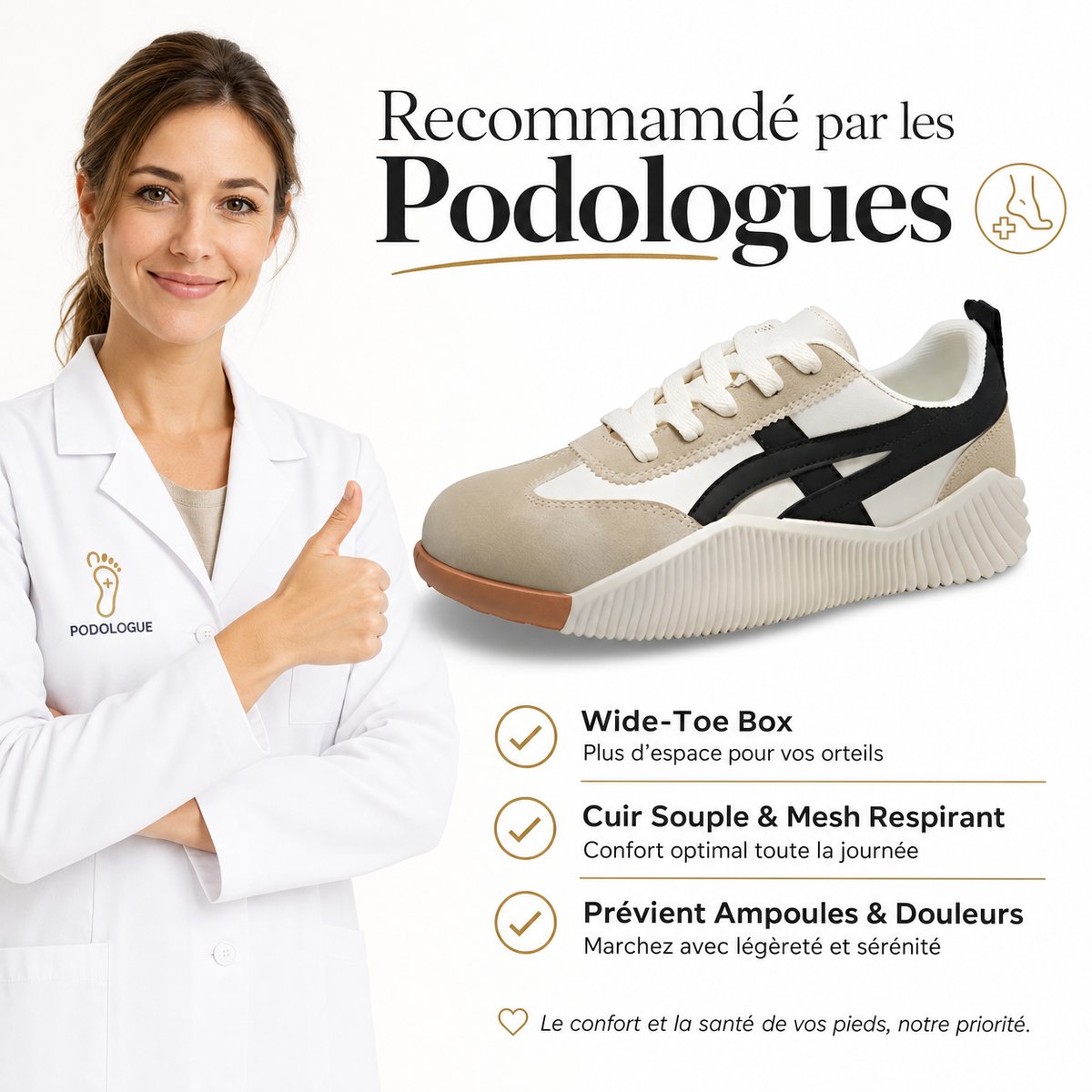 Recommandé par les podologues
