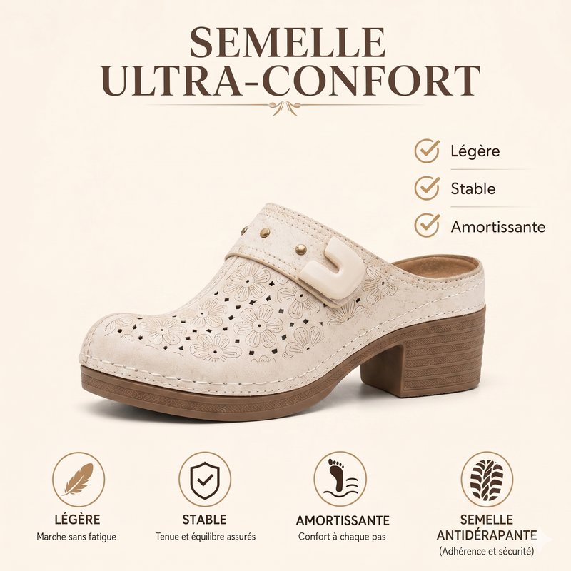Sandale Capri à talon Confort